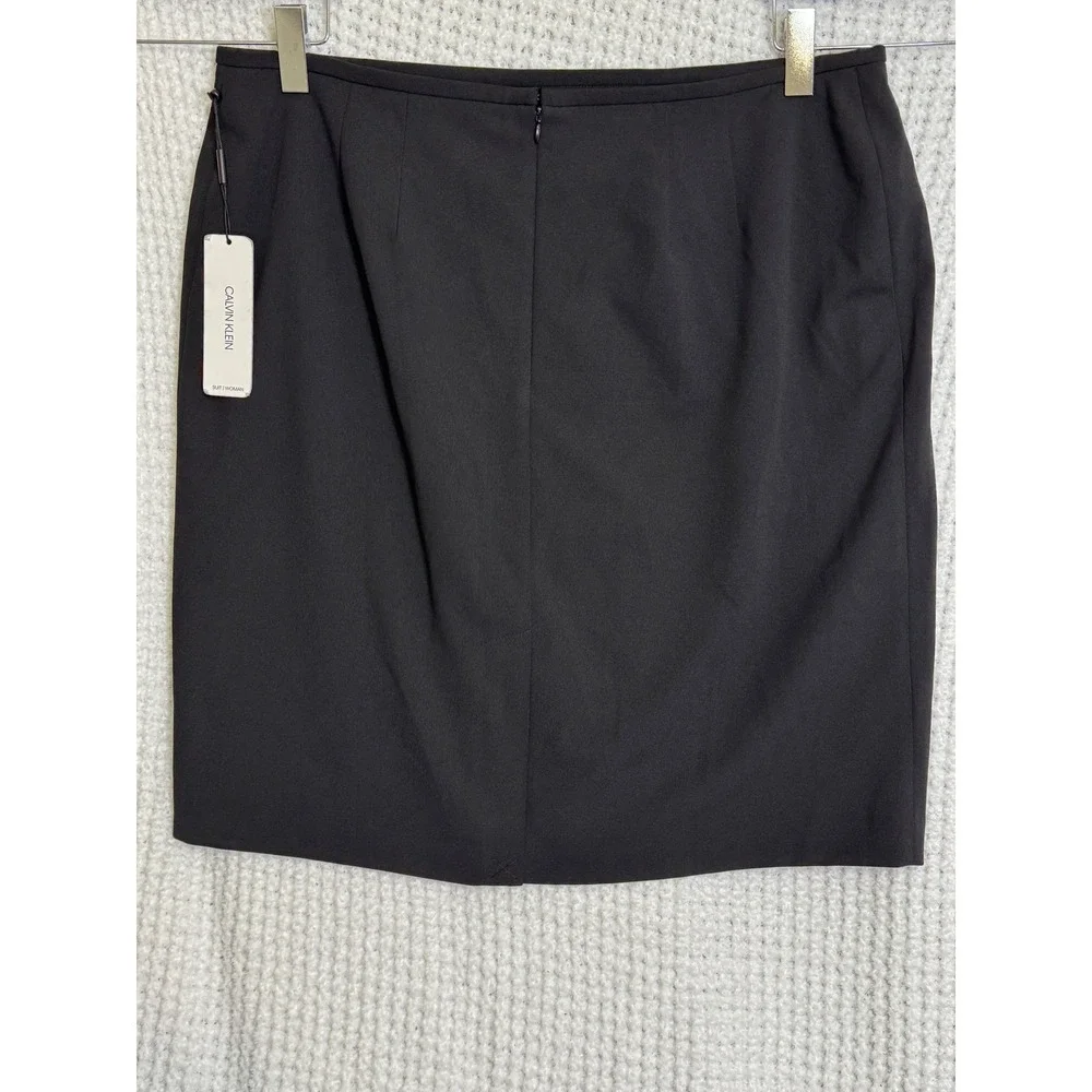 Calvin Klein Black Stretch Straight Skirt‎ Suit Separates Womens 18W 18F 18M